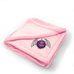 Plush Baby Blanket Kids Flying People Eater Embroidery Receiving Swaddle Blanket