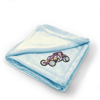Plush Baby Blanket Sprint Car Sports A Embroidery Receiving Swaddle Blanket