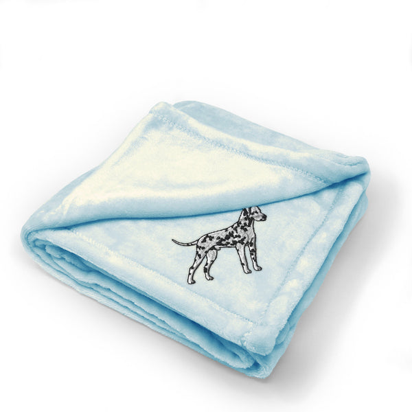 Plush Baby Blanket Dalmatian Embroidery Receiving Swaddle Blanket Polyester