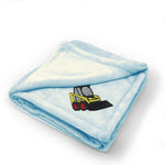 Plush Baby Blanket Skid Loader B Embroidery Receiving Swaddle Blanket Polyester