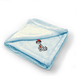 Plush Baby Blanket Dalmatian Firefighter Helmet Embroidery Polyester