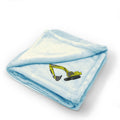 Plush Baby Blanket Dirt Excavator Embroidery Receiving Swaddle Blanket Polyester