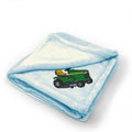 Plush Baby Blanket Riding Lawn Mower A Embroidery Receiving Swaddle Blanket