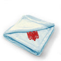 Plush Baby Blanket Albanian Eagle Embroidery Receiving Swaddle Blanket Polyester
