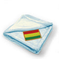 Plush Baby Blanket Bolivia Embroidery Receiving Swaddle Blanket Polyester