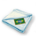 Plush Baby Blanket Brazil Embroidery Receiving Swaddle Blanket Polyester