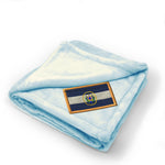 Plush Baby Blanket El Salvador Embroidery Receiving Swaddle Blanket Polyester