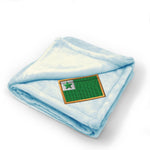 Plush Baby Blanket Esperanto Embroidery Receiving Swaddle Blanket Polyester