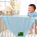 Plush Baby Blanket Esperanto Embroidery Receiving Swaddle Blanket Polyester
