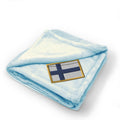 Plush Baby Blanket Finland Embroidery Receiving Swaddle Blanket Polyester