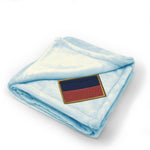 Plush Baby Blanket Haiti Embroidery Receiving Swaddle Blanket Polyester