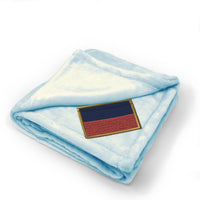 Plush Baby Blanket Haiti Embroidery Receiving Swaddle Blanket Polyester