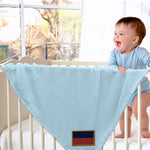 Plush Baby Blanket Haiti Embroidery Receiving Swaddle Blanket Polyester