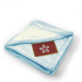 Plush Baby Blanket Hong Kong Embroidery Receiving Swaddle Blanket Polyester