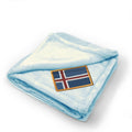 Plush Baby Blanket Iceland Embroidery Receiving Swaddle Blanket Polyester