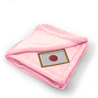 Plush Baby Blanket Japan Embroidery Receiving Swaddle Blanket Polyester