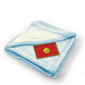Plush Baby Blanket Kyrgyzstan Embroidery Receiving Swaddle Blanket Polyester