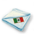 Plush Baby Blanket Mexico Embroidery Receiving Swaddle Blanket Polyester