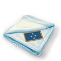 Plush Baby Blanket Micronesia Embroidery Receiving Swaddle Blanket Polyester