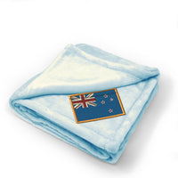 Plush Baby Blanket New Zealand Embroidery Receiving Swaddle Blanket Polyester