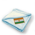 Plush Baby Blanket Niger Embroidery Receiving Swaddle Blanket Polyester