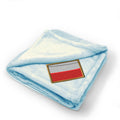 Plush Baby Blanket Poland Embroidery Receiving Swaddle Blanket Polyester
