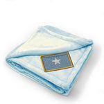 Plush Baby Blanket Somali Embroidery Receiving Swaddle Blanket Polyester