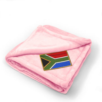 Plush Baby Blanket South Africa Embroidery Receiving Swaddle Blanket Polyester