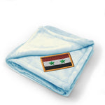 Plush Baby Blanket Syria Embroidery Receiving Swaddle Blanket Polyester