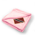 Plush Baby Blanket Trinidad Embroidery Receiving Swaddle Blanket Polyester