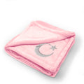 Plush Baby Blanket Turkey Ay Yildiz Embroidery Receiving Swaddle Blanket