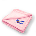 Plush Baby Blanket Colorado Flag Fishing Fly Embroidery Polyester