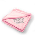 Plush Baby Blanket Daddy's Condom Broke Embroidery Receiving Swaddle Blanket