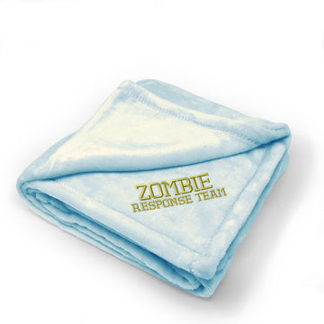 Plush Baby Blanket Zombie Response Team #1 Embroidery Receiving Swaddle Blanket