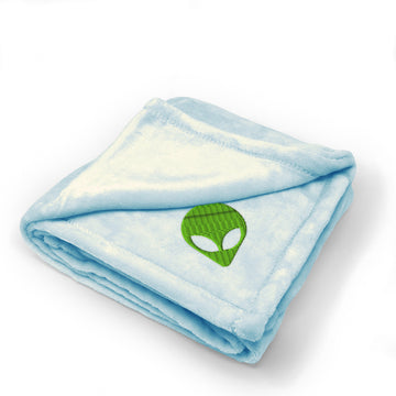 Plush Baby Blanket Alien A Embroidery Receiving Swaddle Blanket Polyester