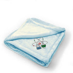 Plush Baby Blanket Science Model Scientist Embroidery Receiving Swaddle Blanket