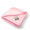 Plush Baby Blanket Science Model Scientist Embroidery Receiving Swaddle Blanket