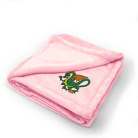 Plush Baby Blanket Dragon Sports Mascot Embroidery Receiving Swaddle Blanket
