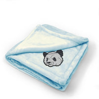 Plush Baby Blanket Panda Sports Mascots Embroidery Receiving Swaddle Blanket