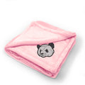 Plush Baby Blanket Panda Sports Mascots Embroidery Receiving Swaddle Blanket