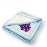 Plush Baby Blanket Animal Panthers Mascot Embroidery Receiving Swaddle Blanket