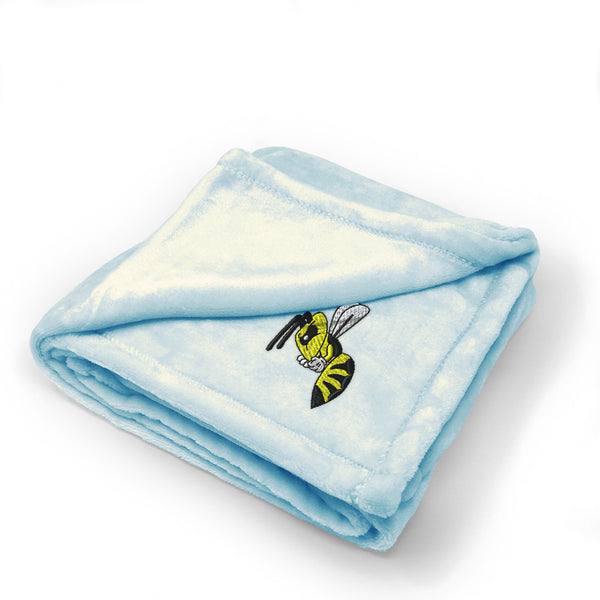 Plush Baby Blanket Insect Hornet Mascot Embroidery Receiving Swaddle Blanket