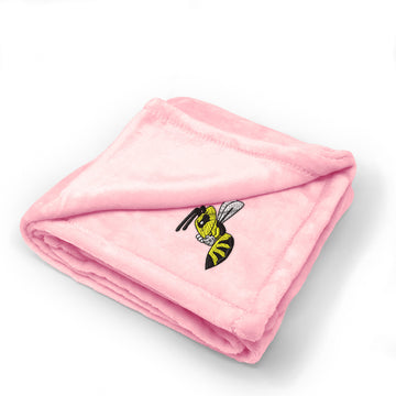 Plush Baby Blanket Insect Hornet Mascot Embroidery Receiving Swaddle Blanket