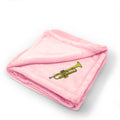Plush Baby Blanket Trumpet Music A Embroidery Receiving Swaddle Blanket