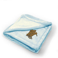 Plush Baby Blanket Piano Music A Embroidery Receiving Swaddle Blanket Polyester