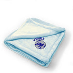Plush Baby Blanket Venus Embroidery Receiving Swaddle Blanket Polyester