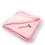 Plush Baby Blanket Chaplain Pray Embroidery Receiving Swaddle Blanket Polyester
