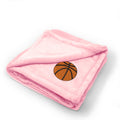 Plush Baby Blanket Sport Basketball Ball D Embroidery Receiving Swaddle Blanket