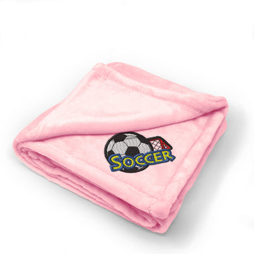 Plush Baby Blanket Soccer Sports Ball Embroidery Receiving Swaddle Blanket
