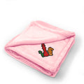 Plush Baby Blanket Chess Sports A Embroidery Receiving Swaddle Blanket Polyester